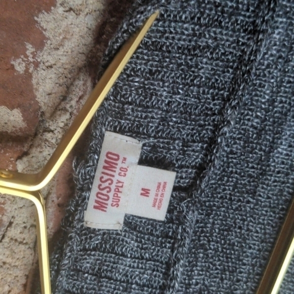 Mossimo Medium Gray Cozy Knit‎ Hooded Duster Sweater - Picture 4 of 10